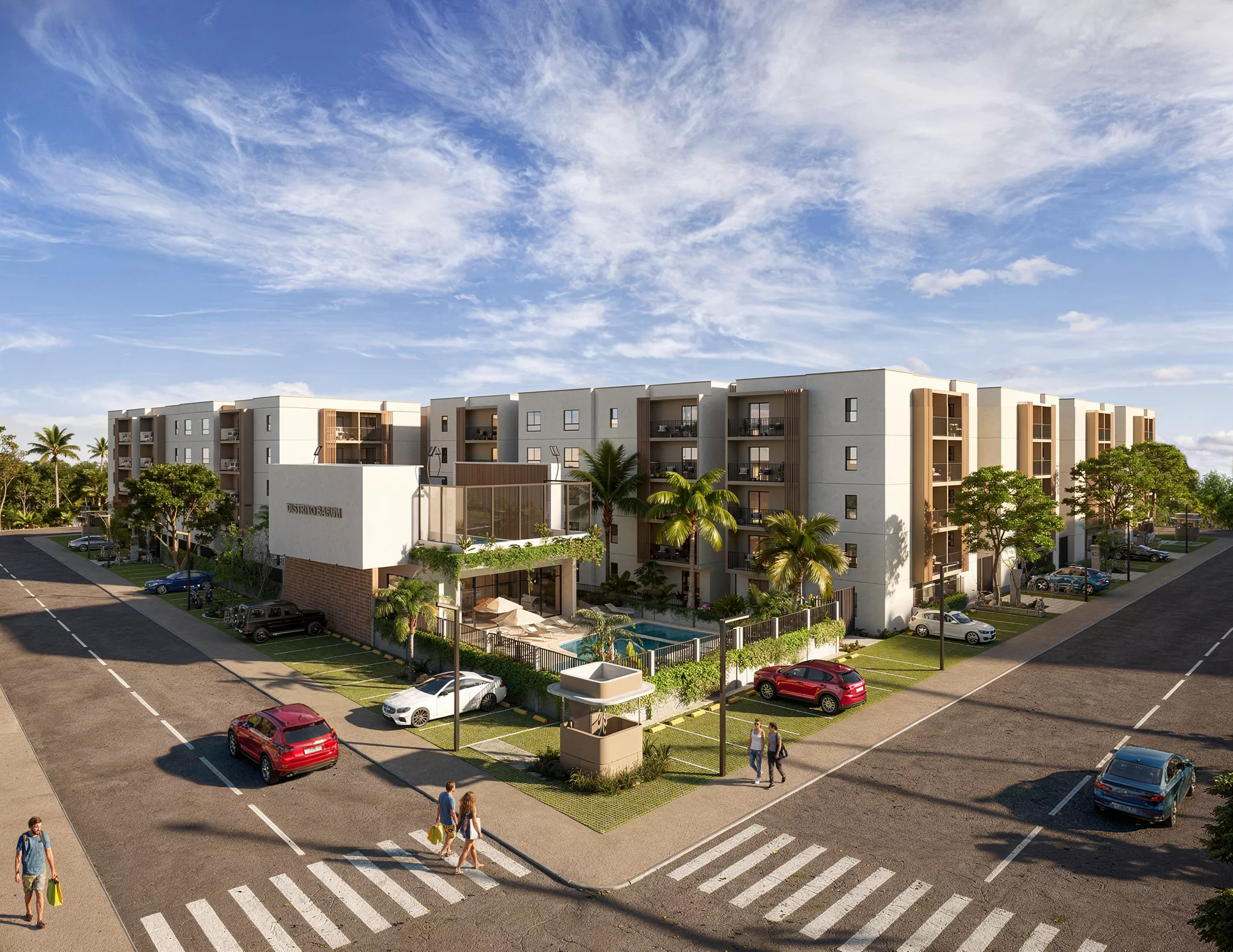 Fachada secundaria Distrito Bakum